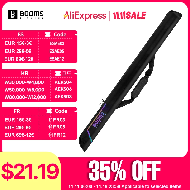 

Booms Fishing PB3 Fishing Rod Bag Pole Storage Case Nylon 130 cm to 215 cm Foldable Apply to Multi-size Fishing Rods Bags