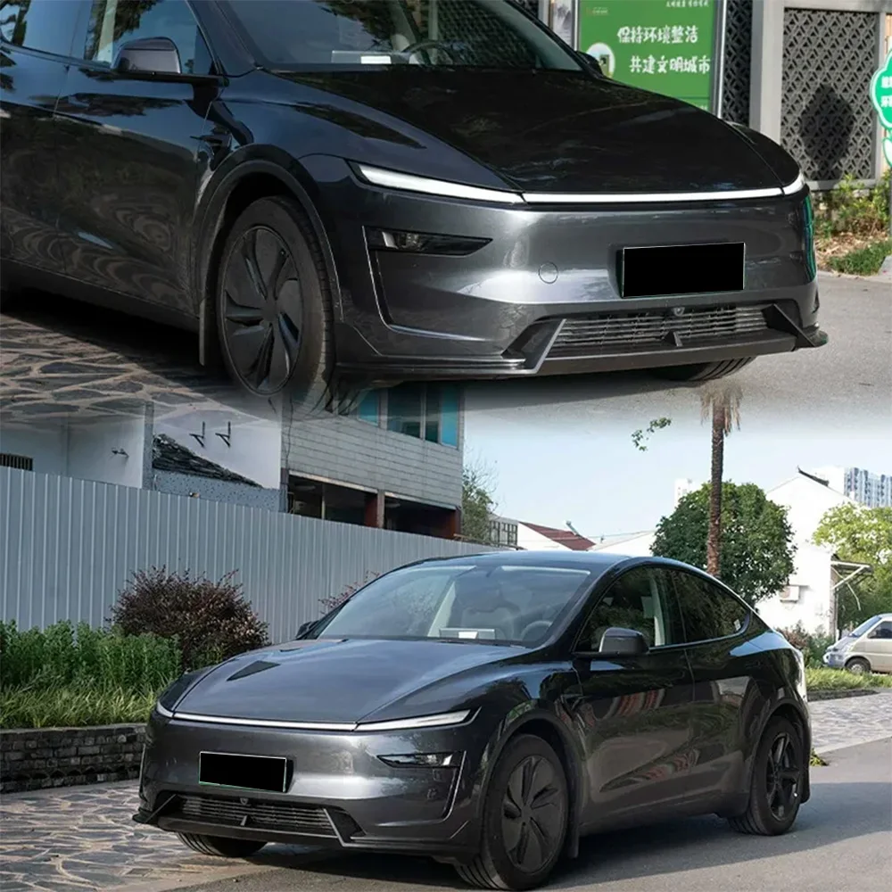 AD Full Body Kits For Tesla Model Y Juniper 2025+ Front Bumper Lip Rear Diffuser Tailgate Spoiler ABS Black Auto Body Kits view 2