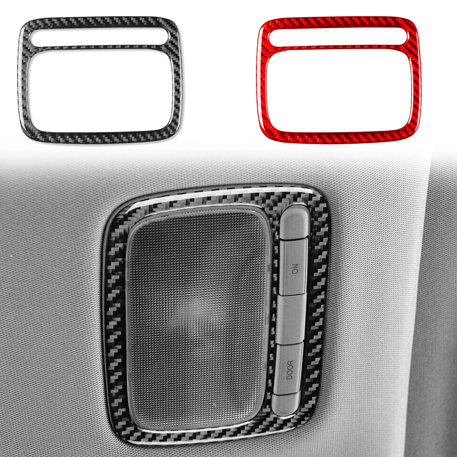 For Hyundai Azera/Grandeur TG 2006-2011 Car Interior Trim Accessories Real Soft Carbon Fiber Stickers Rear Readinglight Style-B
