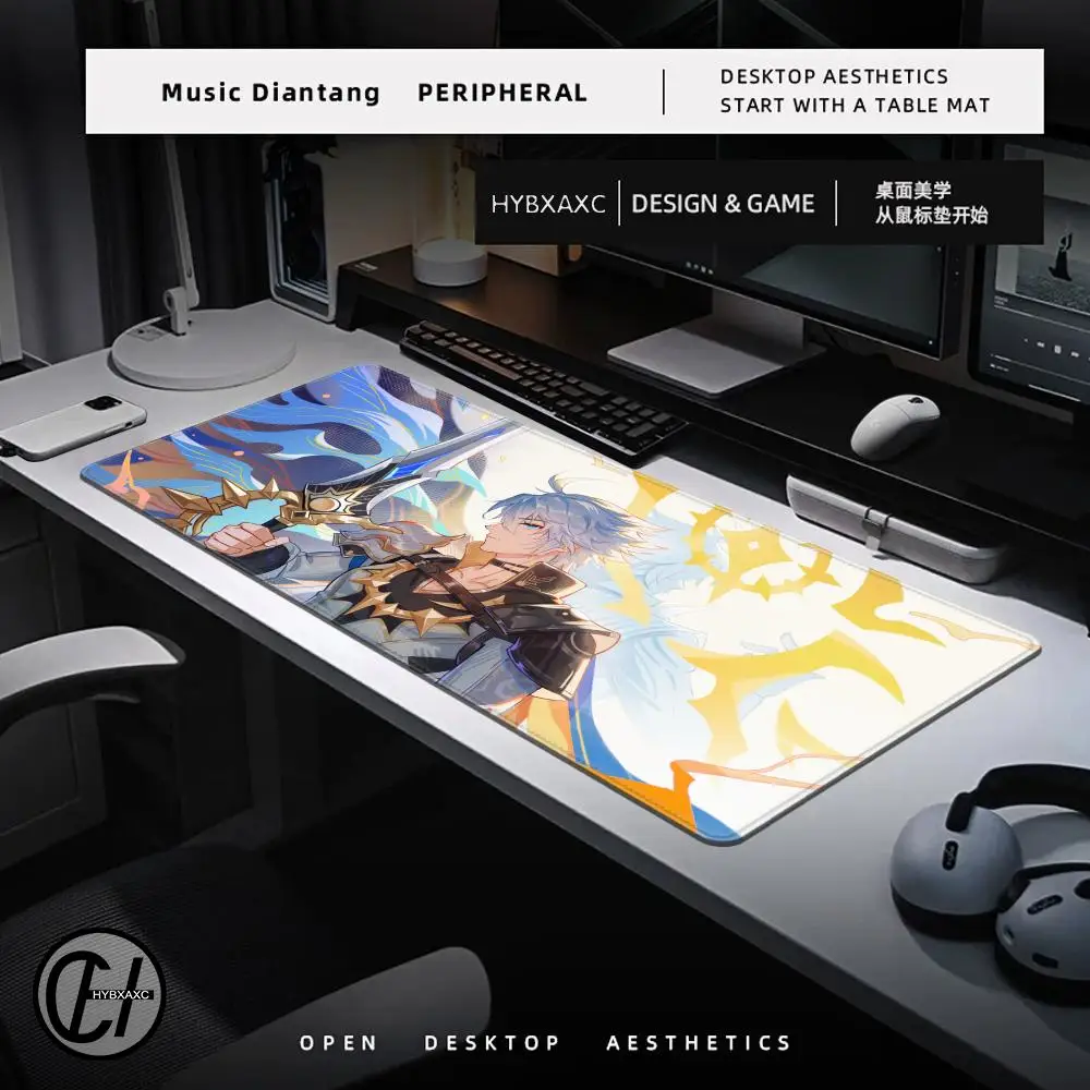 Honkai Star Rail Phainon Mousepad Computer Gaming Accessories HD Decoracion Keyboard Pad Office Rubber Mouse Pad Desk Mouse Mat