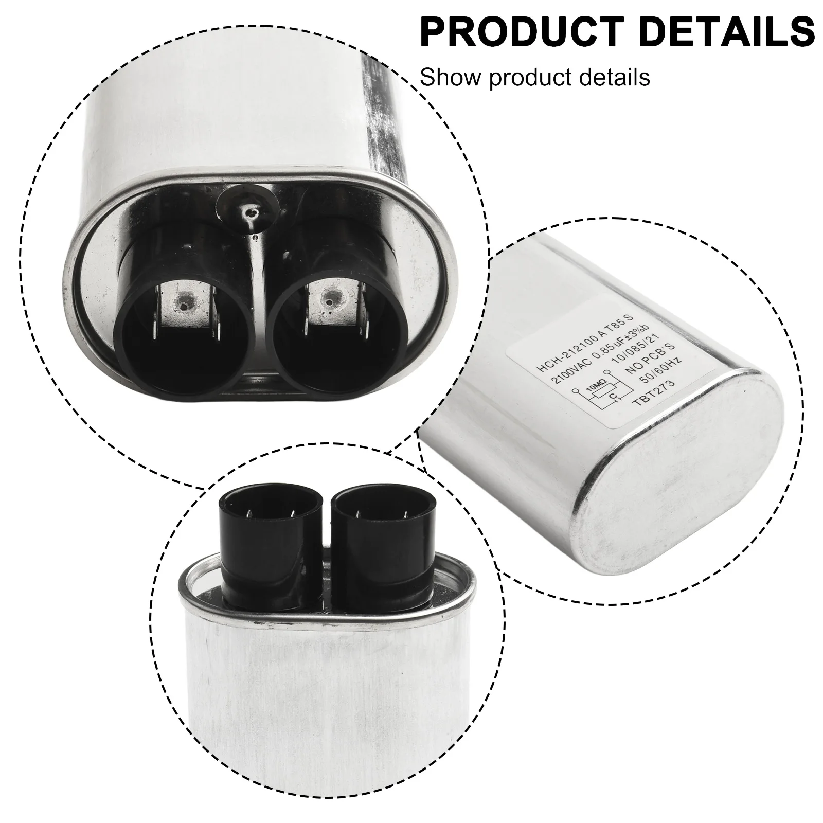 For Home Appliances High Voltage Capacitors 0.85uF Capacitor High Voltage Rating Improved Performance Premium Materials