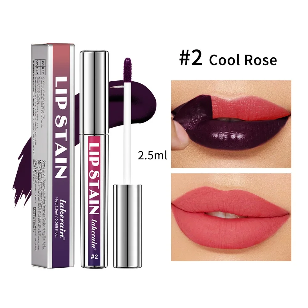New Peel Off Lip Stain Reveal Long Lasting Waterproof Lip Tint Glaze Pink Rose Non-stick Cup Lip Cosmetics for Women Girls