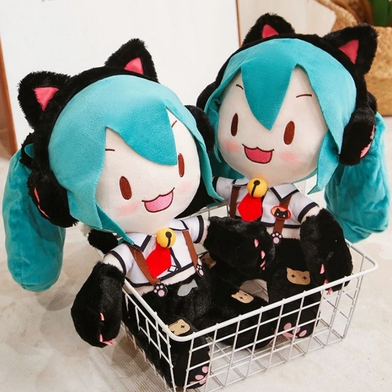 New Hatsune Miku Puppet Meow Puppet Bowknot Anime Cat Cartoon Birthday Gift Fufu Cat Claw Girl Gift Model Collection Hobby Gifts