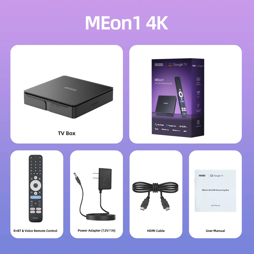 MECOOL Nieuwe Android TV Box MEon1 4K 32GB Netflix Dolby Vision Amlogic Voor Thuis Gaming Video Globale Versie