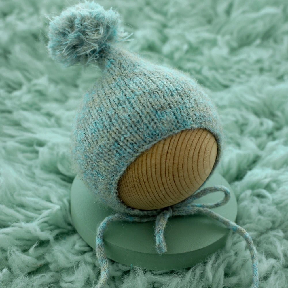 Sombrero verde, envoltura y almohada para fotografía de recién nacido, ropa de bebé niña, accesorios para Sesión de fondo de estudio infantil