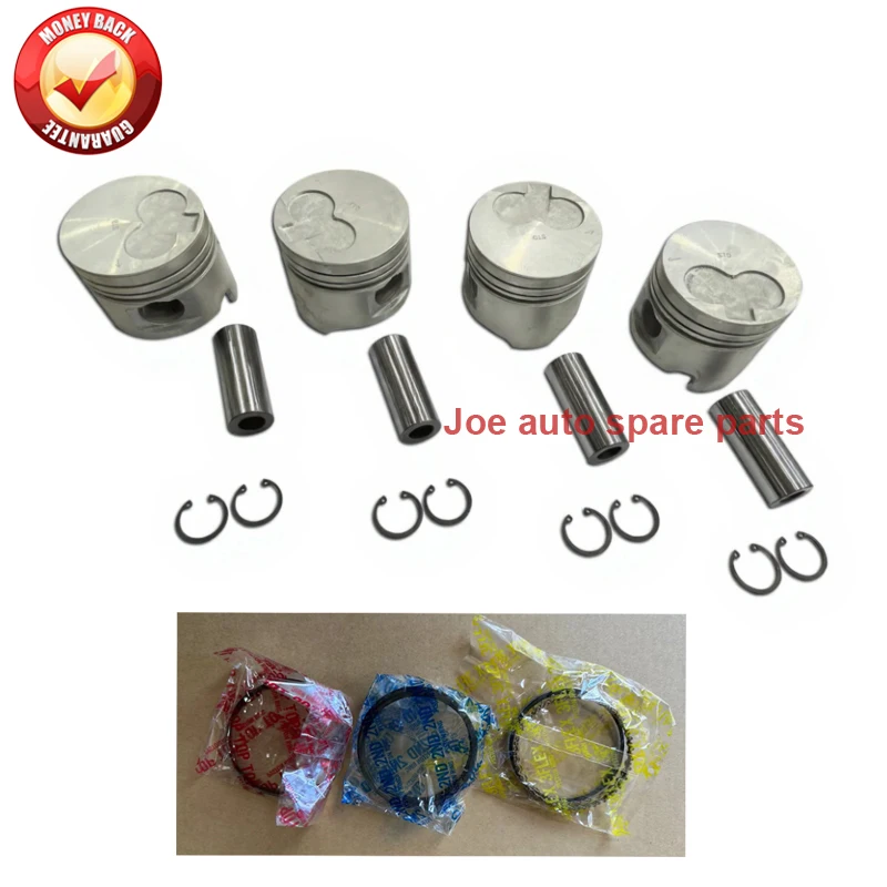2L 2LT engine piston with ring for Toyota Quantum Hilux Hiace Dyna 150 2446cc 2.4 D​​ TD 1987-2006 13101-54090 13101-54050