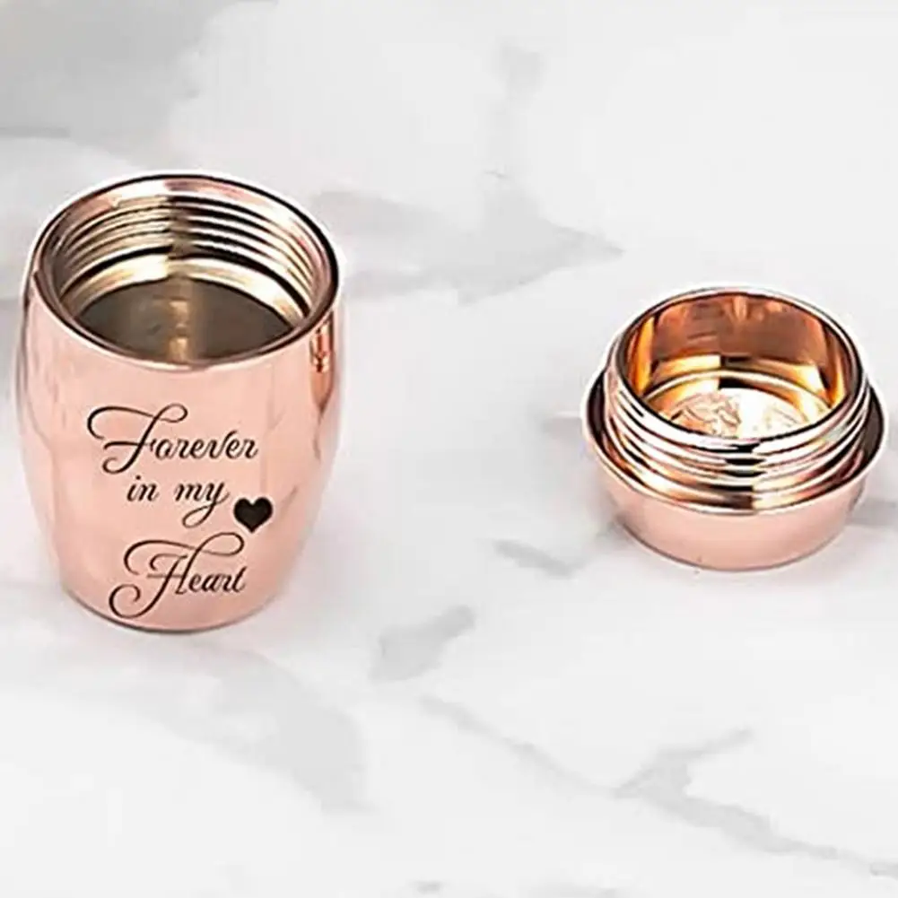 Miniature Pet Urn Custom Pet Urns for Ash Personalized Durable Alloy with Secure Seal Engraved Name Photo for Cremation Small