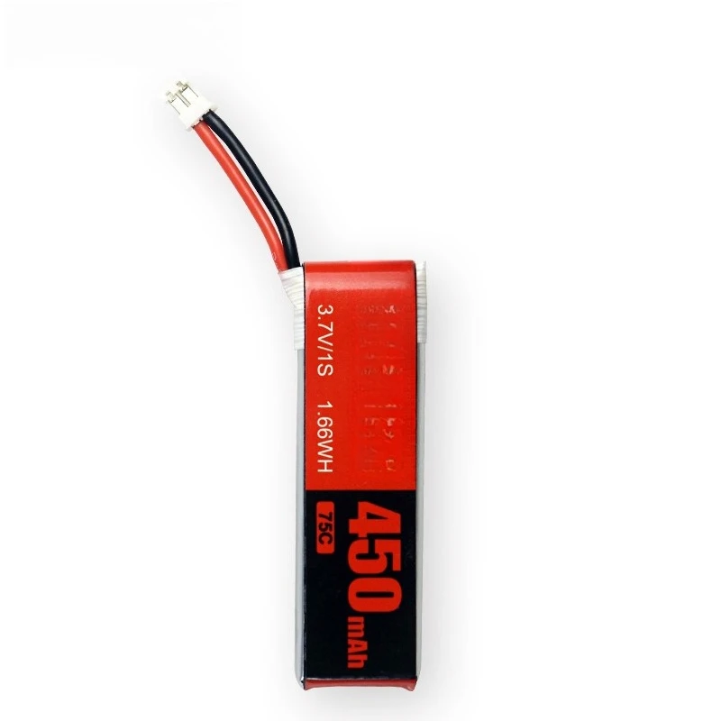 Batería LiPo de 450mAh 1S 3,7 V 75C para RC helicóptero Quadcopter Dron de carreras con visión en primera persona