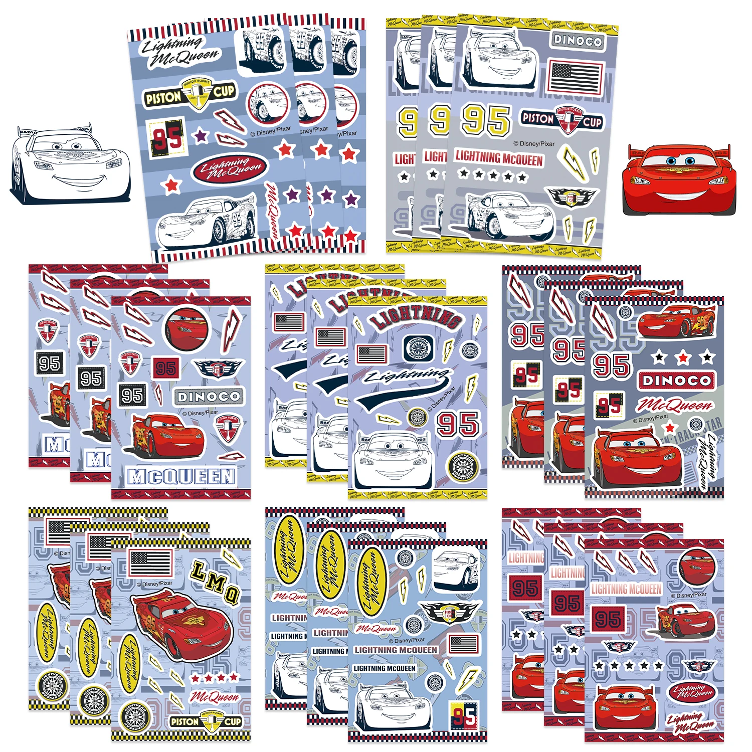 

32 шт. Disney Lightning McQueen аниме периферийные устройства мультфильм декоративные наклейки детские развивающие игрушки водостойкие граффити
