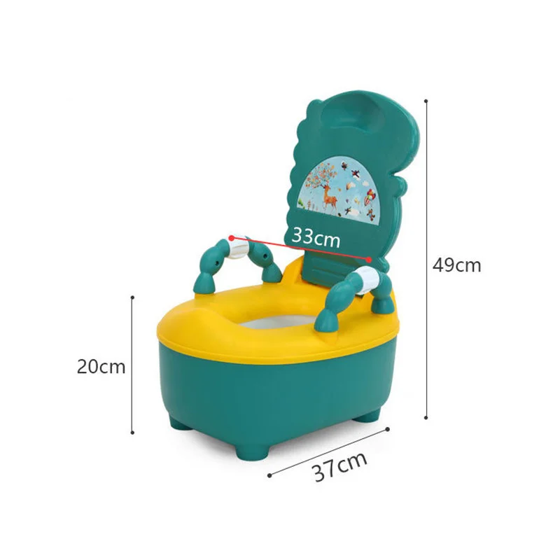 Children's Pot Cute Dinosaur Baby Toilet Seat Easy To Clean Baby Cartoon Portable Urinal Toilet Safe Training Stool 1-6 Years