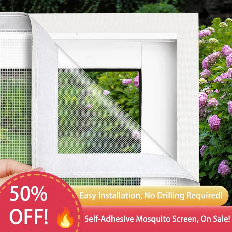 Multi-Color Dustproof Insect-Proof Invisible Ventilation Screen, Suitable for Doors and Windows, Easy to Install & Reusable