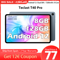 TECLAST tablet T40 Pro, 10,4 inch, 2000x1200 2K screen, UNISOC T616, network 4G, Dual Sim, 8 core, 8GB RAM, 128GB ROM, android 12 7000mAh fast charging Wifi 13MP + 8MP
