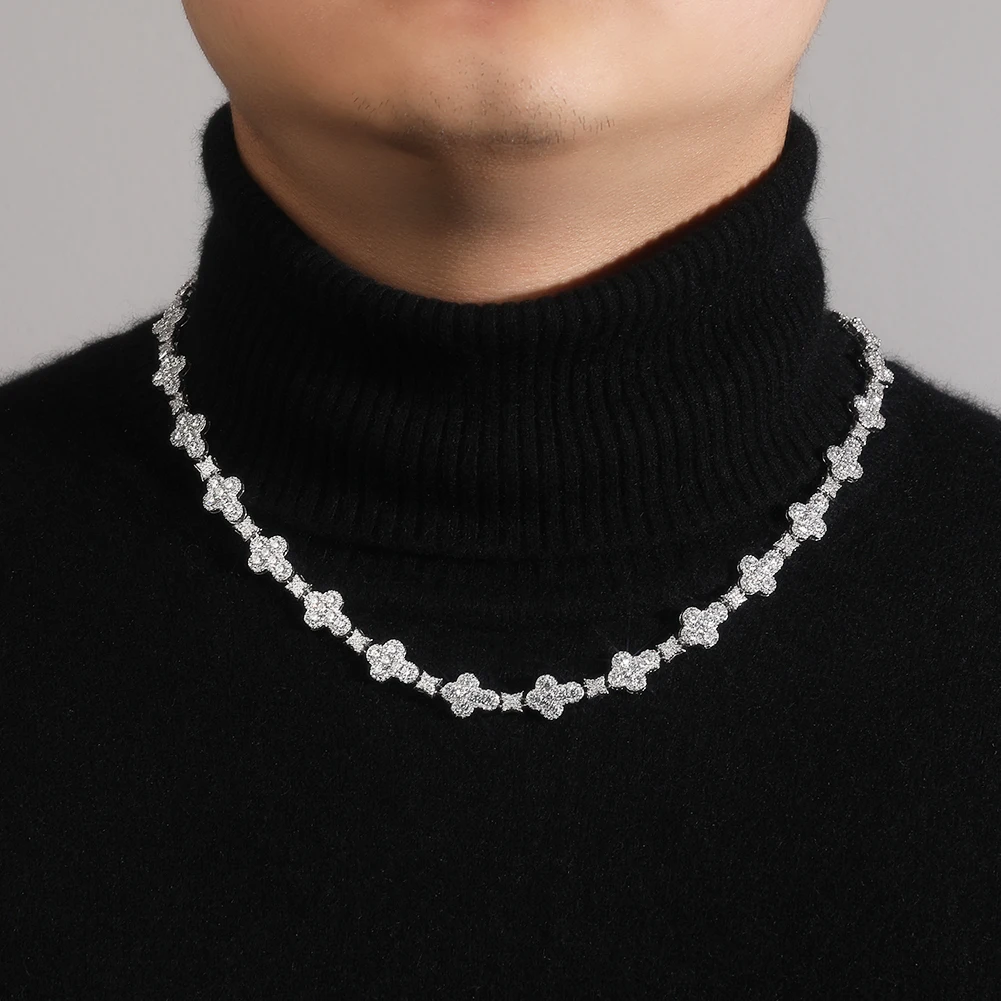 UWIN Tennis Chain With  Full Iced Out  Star CZ Cubic Zircon Fashion Luxurious Choker HipHop Jewelry