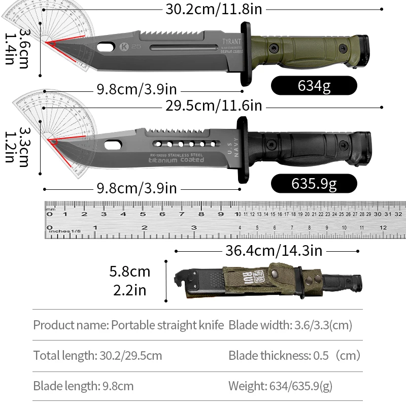 High Hardness Outdoor Survival Knife, Stainless Steel Multi-Purpose Tactical Knife With Scabbard, Edc Men\'s Pocket Knife