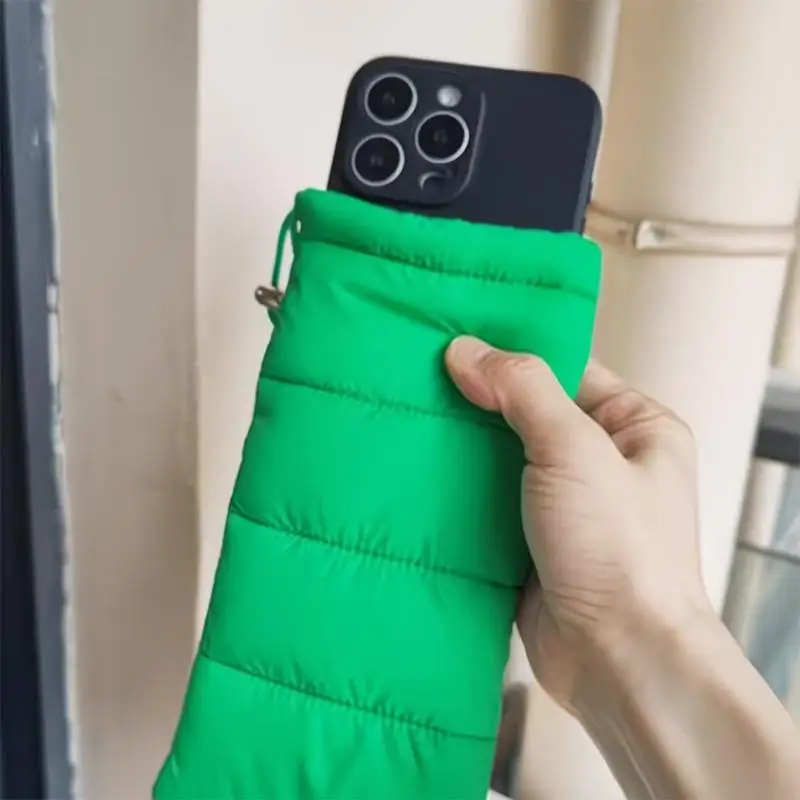 Portable Drawstring Eyeglass Storage Bag Down Cotton Eyeglass Case Mobile Phone Storage Bag Perfect For Daily Travel