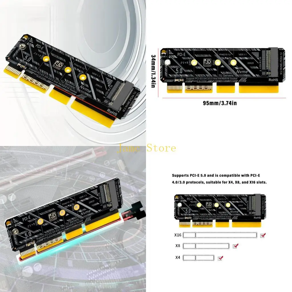LX0B Advanced PCIe 5.0 M.2 NVME Adapter Card Supporting Full Speed PCIEX4 Transfer for Computer Expansion Needs