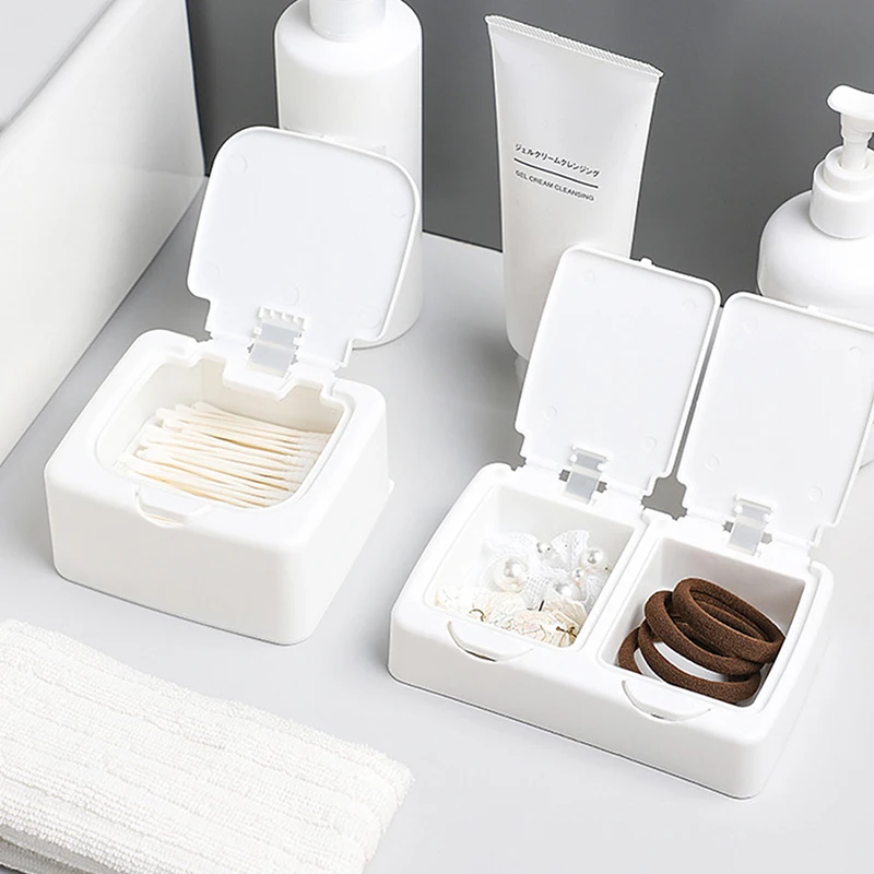 

1Pc Simple Pop-up Window Push-type Desktop Storage Box Creative Cotton Swab Small Object Classification Drawer Storage Box