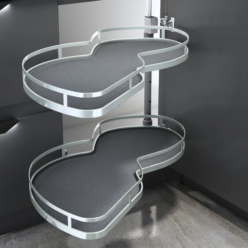 

HNOSS Kitchen Cabinet Corner Swing Tray Blind Corner Pantry Corner Cabinet Pull Out Shelf