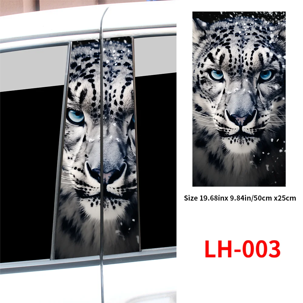 Tiger Car Stickers Auto B Pillar Waterproof Sunscreen Decoration Cover Scratches DIY Car Doors Pillar Vinyl Decals Accessories