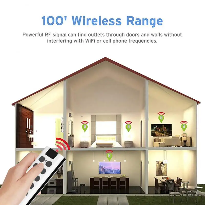 Smart Home colokan daya soket Perancis EU, 433Mhz pengontrol Remote Control Universal saklar nirkabel 15A 220V outlet yang dapat diprogram