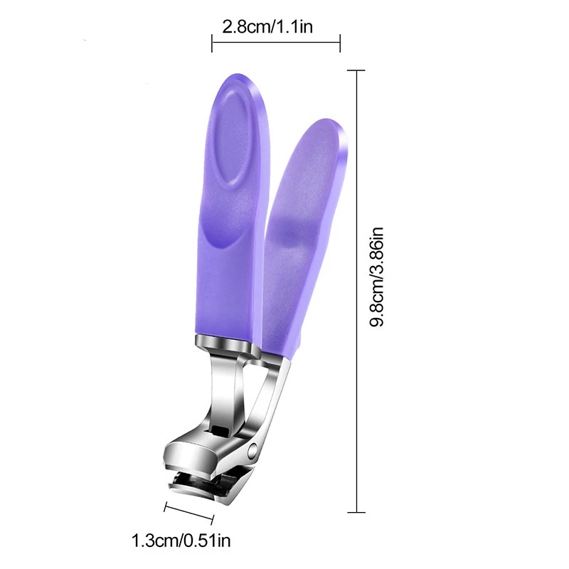 Novo anti-respingo de aço inoxidável cortador de unhas grande grosso duro especial tesoura de unhas alicate diagonal portátil ferramentas de manicure
