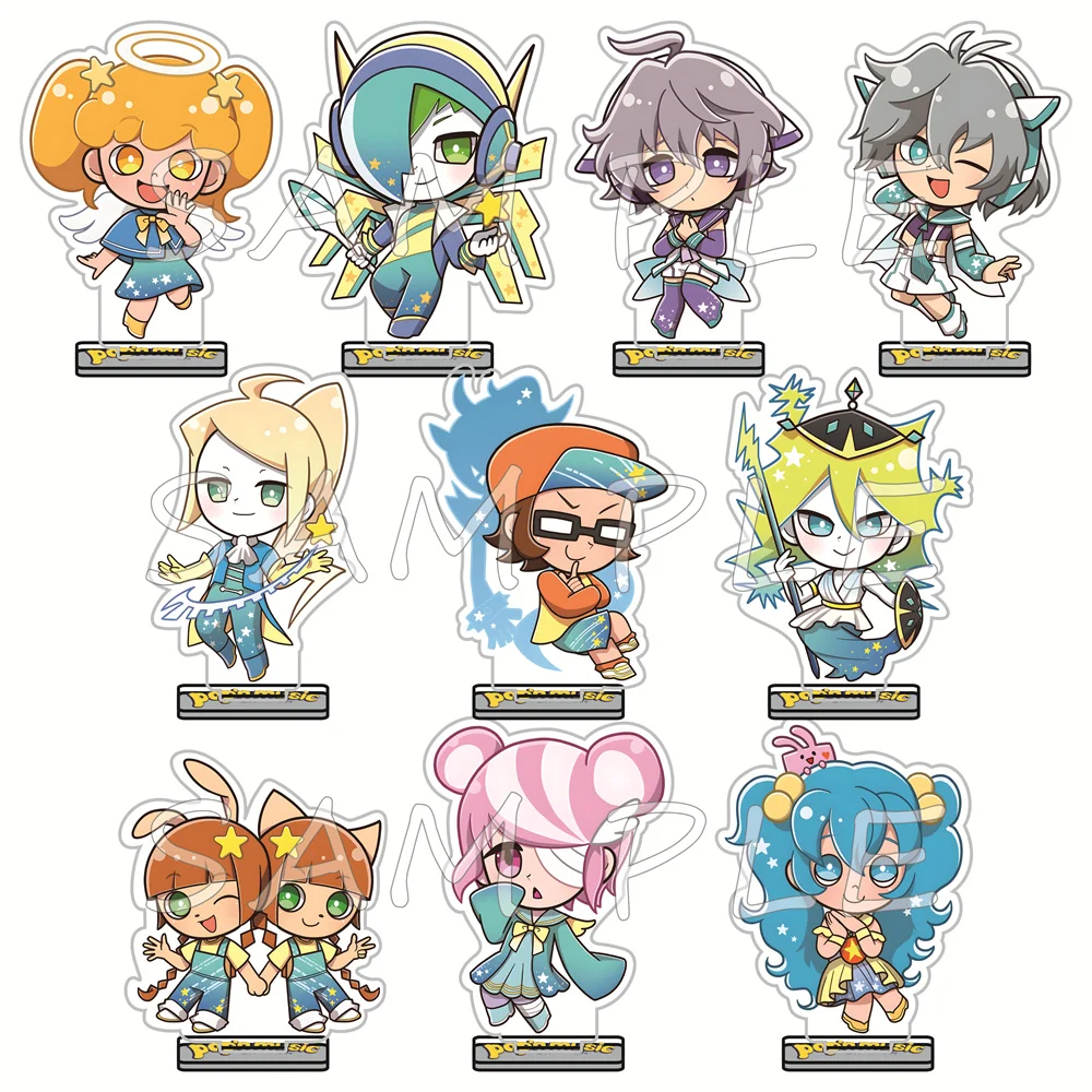 Pop'n Music 10cm Acrylic Stand Figures keychain Rhythm Game Merch Desktop Decor Tabletop Ornament Cosplay Fan Collectible Gift