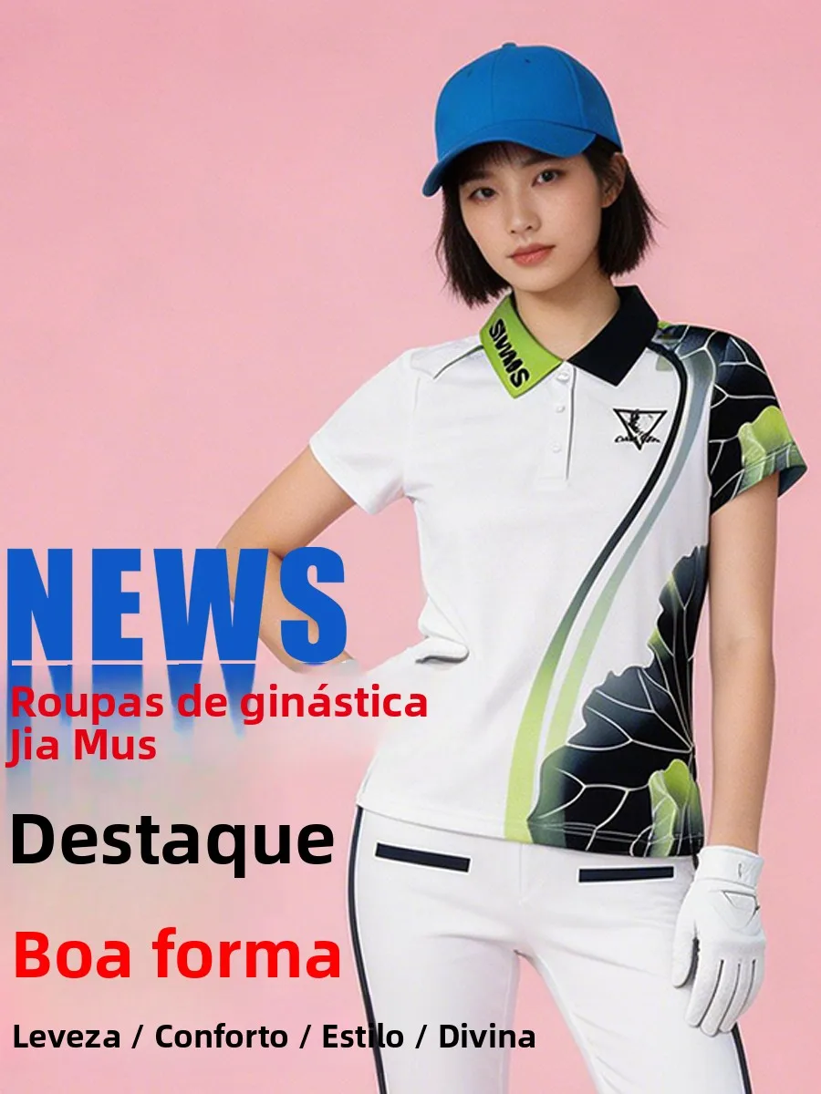 quick-dry-summer-short-sleeve-lotus-flower-top-thin-sportswear-square-dance-uniform-women's-fitness-clothing-polyester-fabric