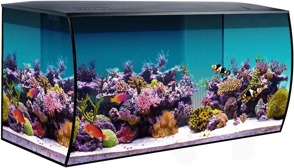 

Fluval Flex 32.5 Marine Salt Water Aquarium Kit - Fish Tank for Fish, Coral & More - Comes with LED Lights, Filtration System