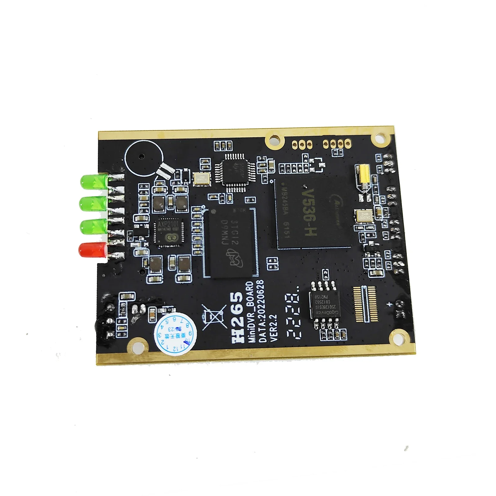 1CH MINI DVR PCB Board with D1 Resolution Remote control H264 Support up to 512G SD card CVBS NTSC PAL video recording module