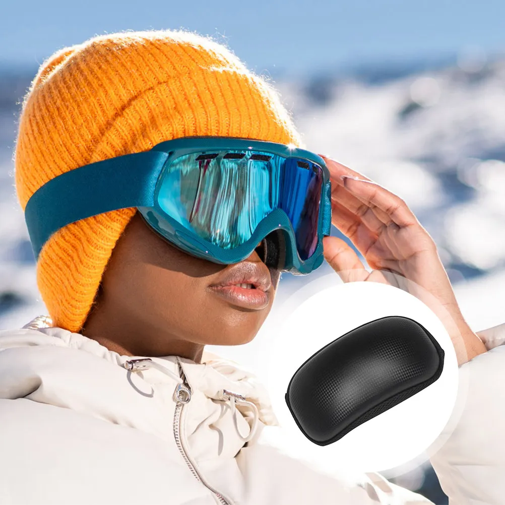 

Ski Goggles Case Premium Material Deformation Resistant Compact Protective Box Zipper Closure for Ski Snowboard