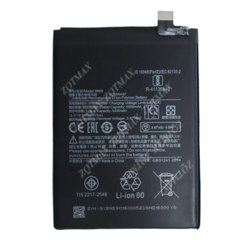 Bateria BN61 BN62 BN63 BN59 do Xiaomi Redmi Note 10 4G / Note 10S / Note 9 / Redmi 9 Power 10 Prime Mi Poco M5S M3 X3 — zdjęcie produktu 2