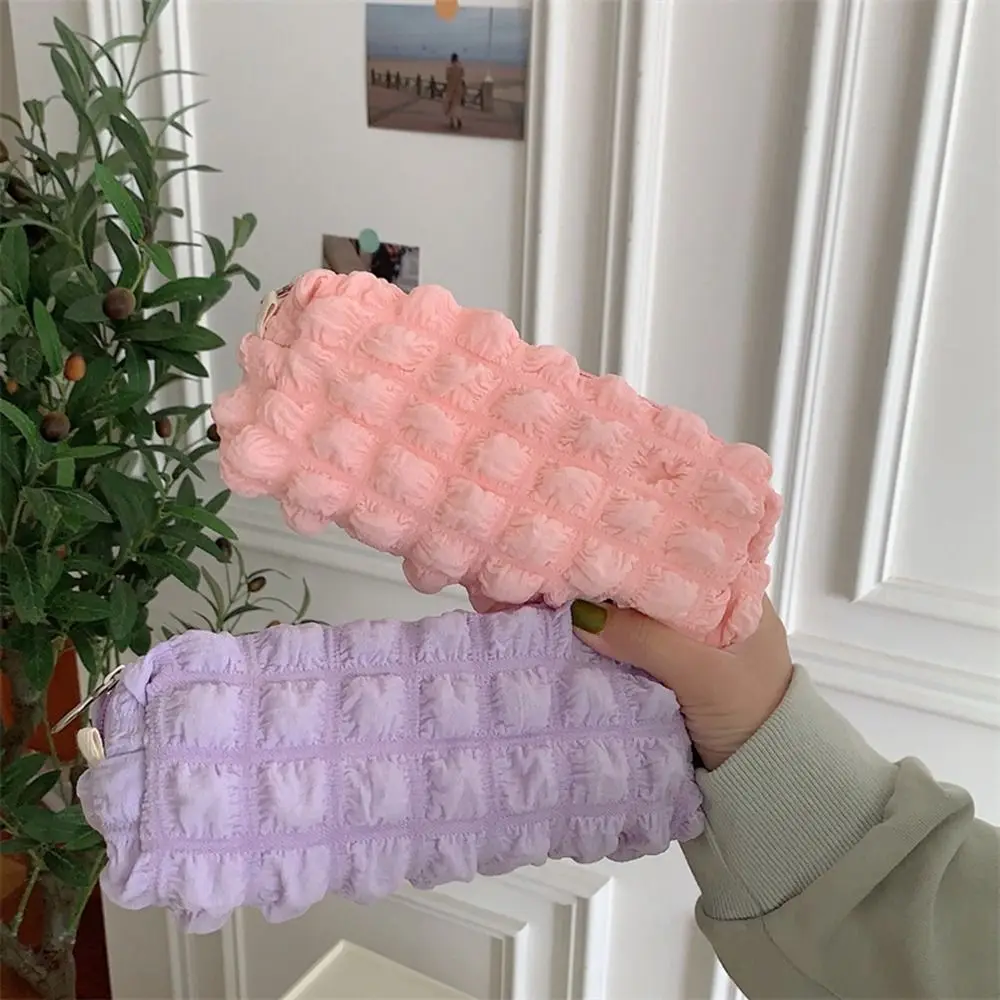 

Cream Cloud Soft Pencil Case Cosmetic Bag Student Stationery Bag Multifunctional Travel Large Capacity Make Up Storage Bag