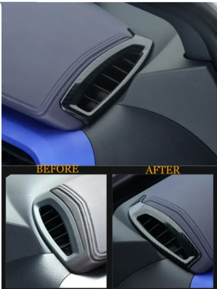 

Accessories For Toyota CHR C-HR 2017-2021 Carbon Fiber Car Interior Front Upper Air Condition Vent Outlet Cover Trims