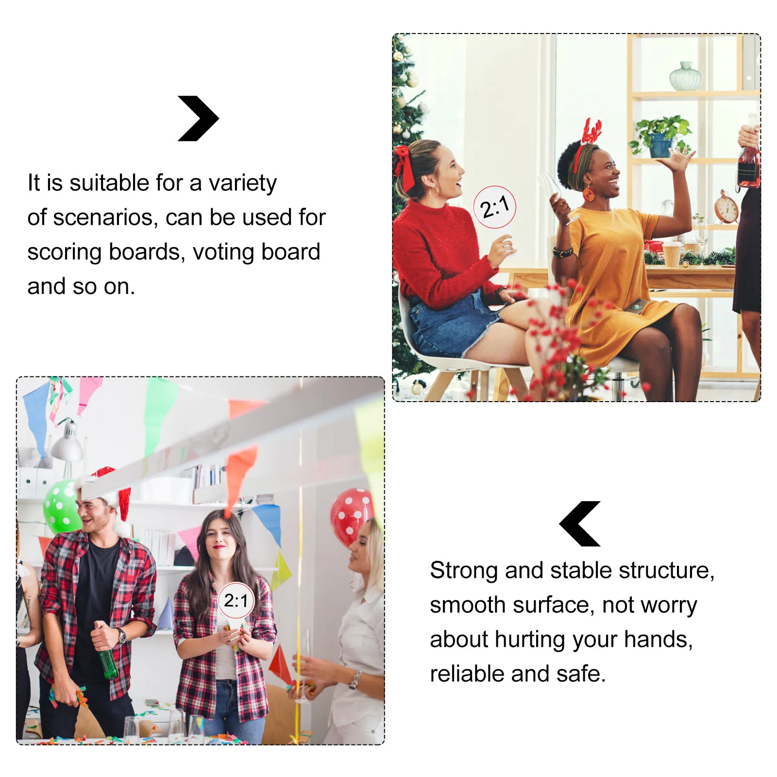 6pcs Single Side Writable Foam Scoreboard Dry Erase Lap Board For Auctions Voting Games Classroom Handheld Whiteboard Mini