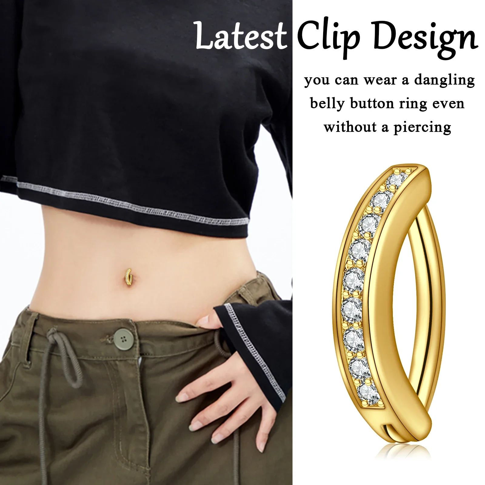 316l Surgical Steel  Navel Piercing Simple Belly Button Ring For Women Girl Reverse Curved Glossy Snap Belly Piercing