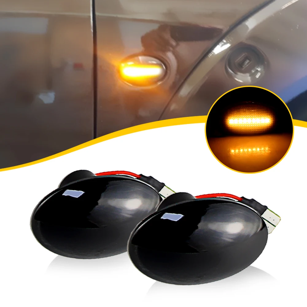 

2 шт. светодиодный фонарь на крыло, боковой габаритный фонарь с дымчатыми линзами, янтарный свет для Ford Fiesta III MK3 Mod.Bj 1989-1996 для Transit 1995-2000 гг.