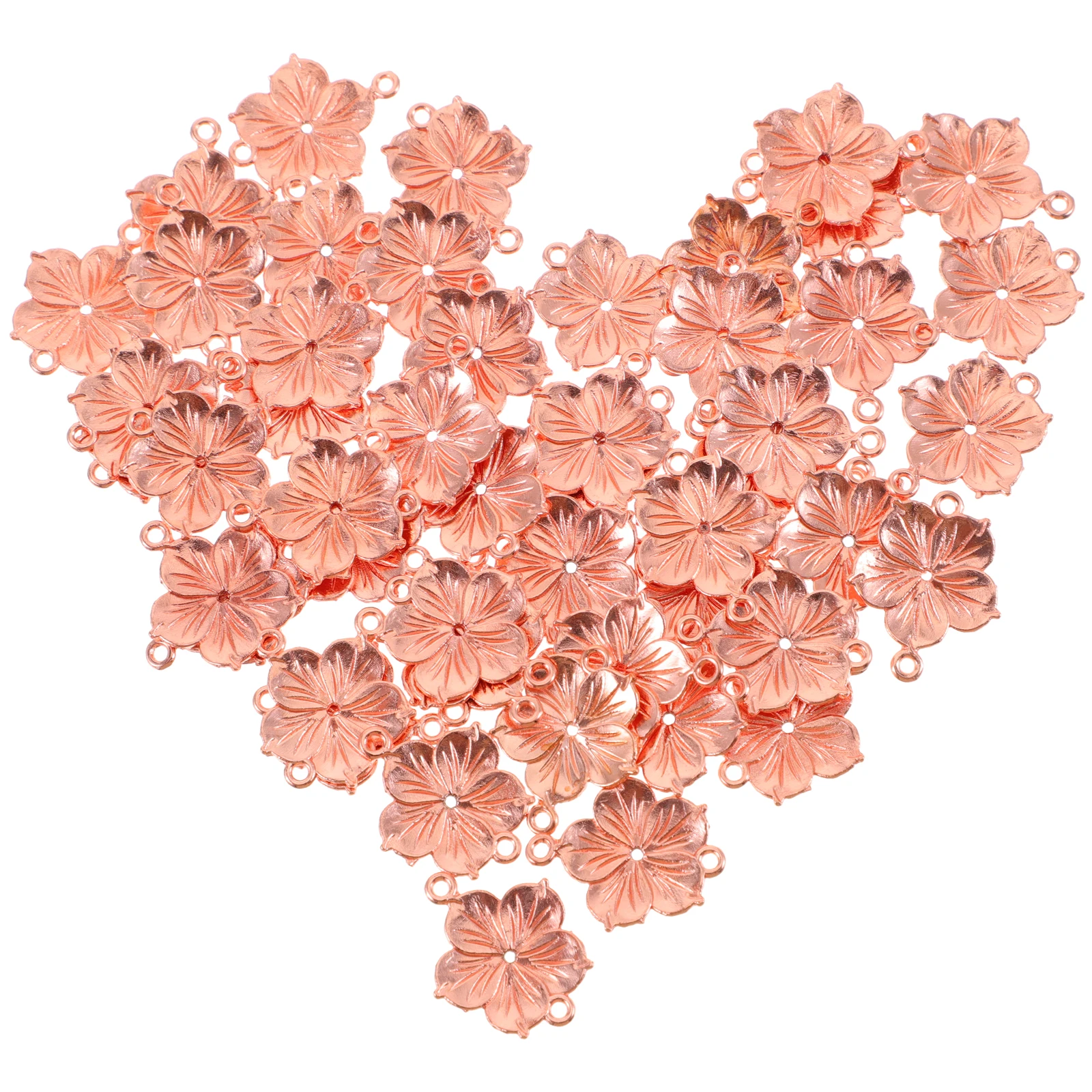 

50pcs Alloy Flower Shape Connector Pendant Diy Making Accessory Jewelry Parts Bracelet Link Necklace Bead H Vintage