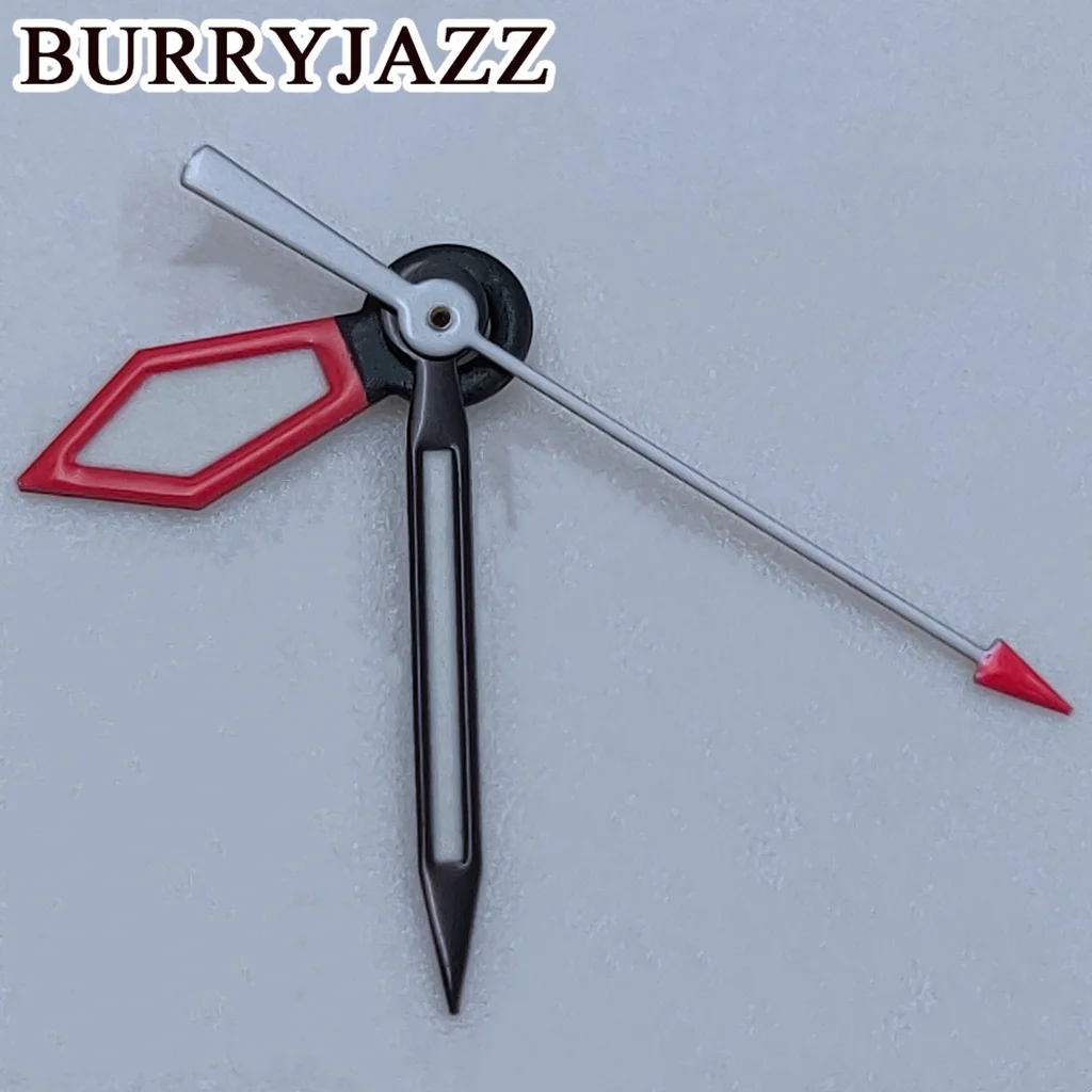 BURRYJAZZ NH35 NH36 NH38 7S26 7S36 4R35 4R36 Watch Hands Black Red White Hands Green Luminous