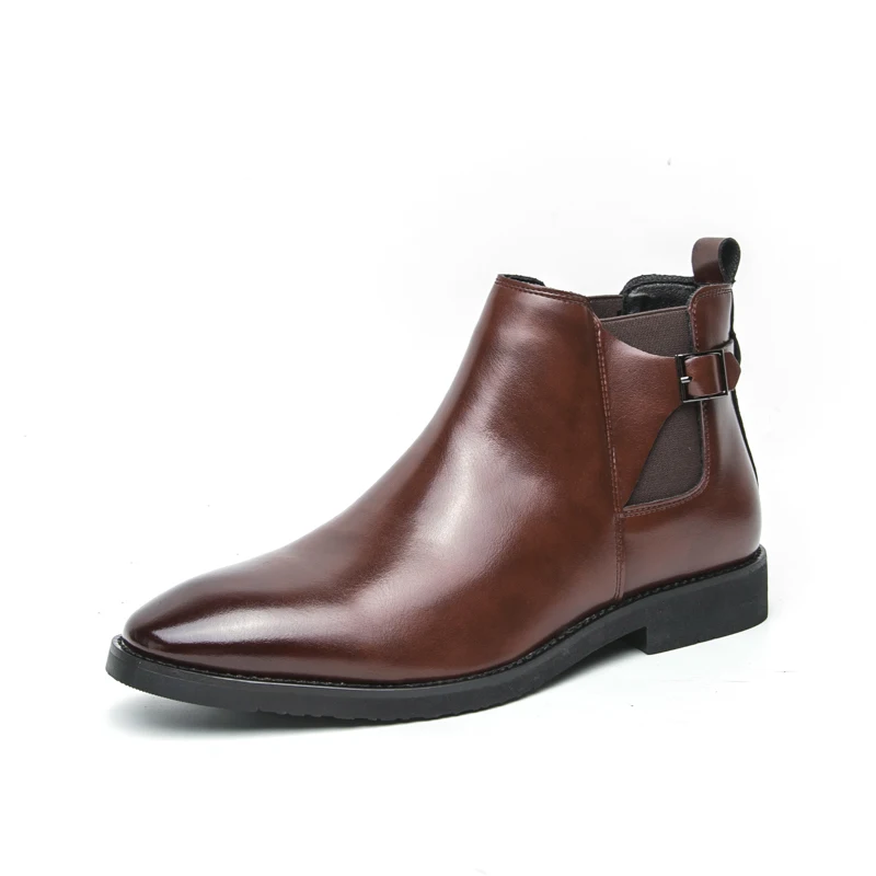 

Yuppie Chelsea Shoes, мужские высококачественные оксфорды, ботильоны, мужские модельные туфли, трендовые британские броги, социальная официальная обувь, мужская обувь