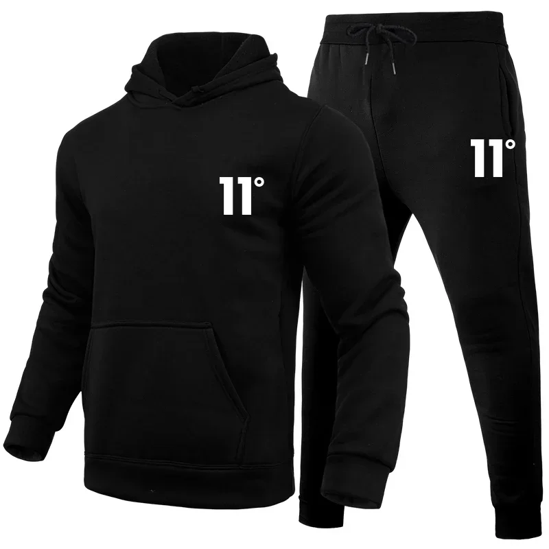 Simple Fashion Outdoors Men's Tracksuit Sports Daily Jogging Hot Sale Men Hooded single piece Sportswear and Sweatpant Man Suit