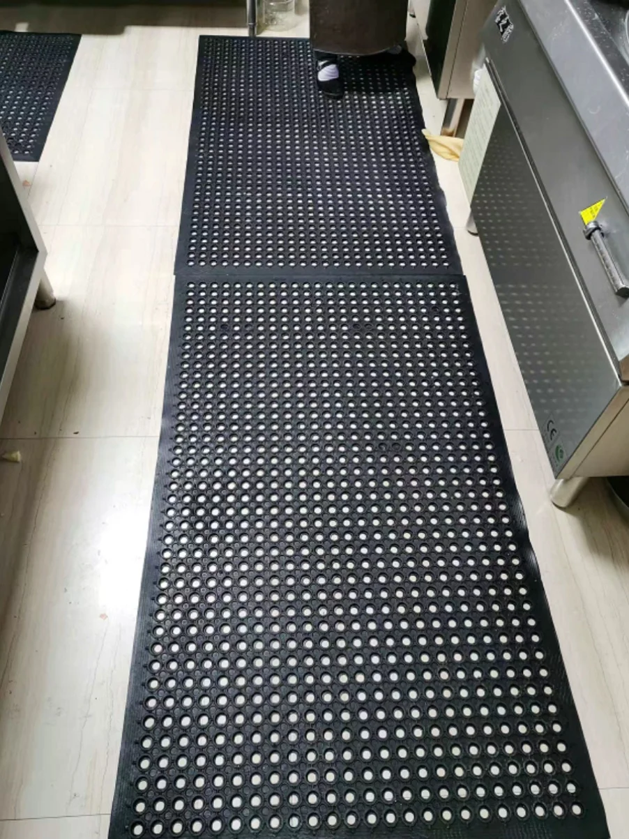 

Non-Slip Kitchen Floor Mat Restaurant Ba Kitchen Special Purpose Foot Pad Circular Pattern European Sle hine Knitted