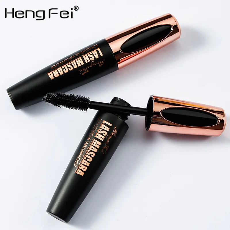 Hengfei 4d rímel alongamento grosso encaracolado lash tingimento creme novo produto venda quente maquiagem sem desbotamento duradouro rímel à prova dwaterproof água