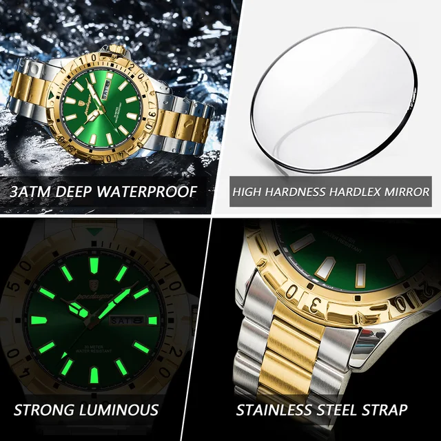 POEDAGAR Watch For Man Men's Watches Men Watch Waterproof Luminous Date Week Stainless Steel Casual Quartz High Quality Luxury 4 POEDAGAR Watch For Man Men's Watches Men Watch Waterproof Luminous Date Week Stainless Steel Casual Quartz High Quality Luxury 4