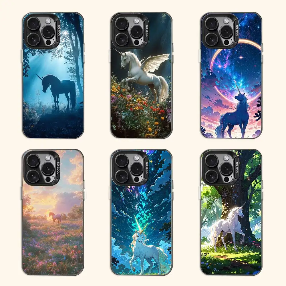 

Elegant Unicorn Case for iPhone 11 12 13 14 15 16 17 Pro Max XS X XR Cover