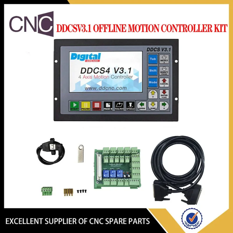 Upgraded version of ddcsv3.1/4.1 3-4-axis cnc controller   electronic handwheel offline motion control system instead of mach3