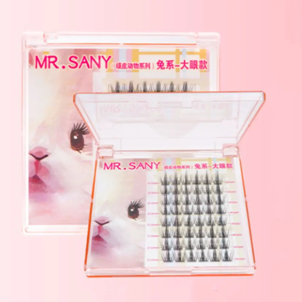 Makeup Tool DIY Segmented False Eyelash Lovable Manga Self-adhesive Lashes Hard Stem Clusters Glue Free False Eyelashes Girl