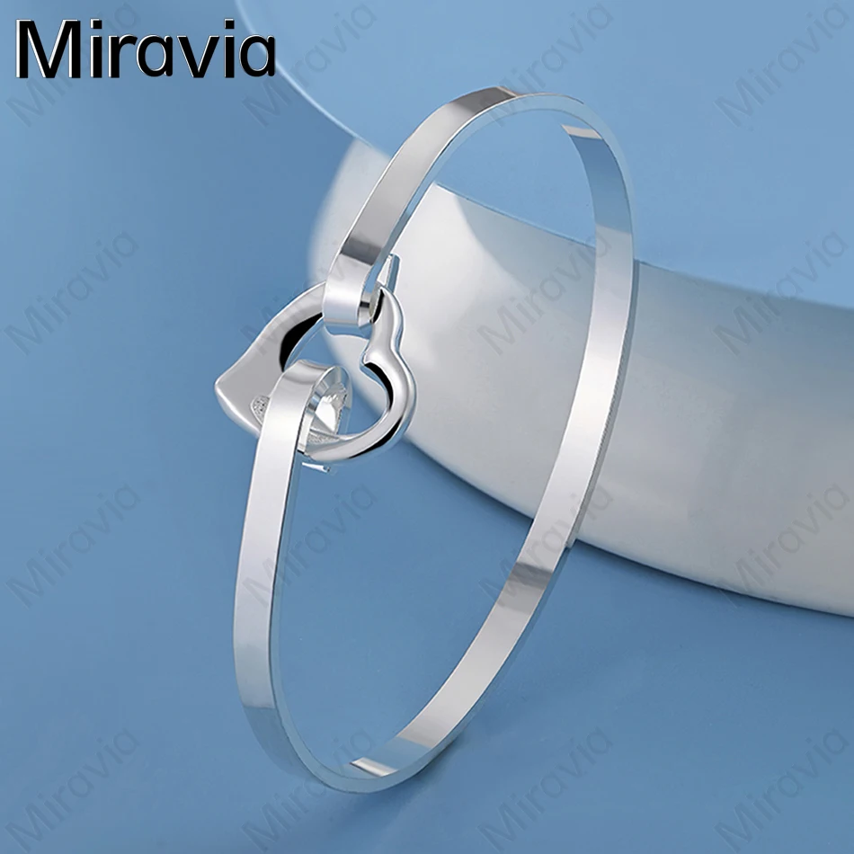

Miravia 925 Sterling Silver Love Closed Loop Bracelet Woman Elegant Noble Birthday Gift Jewelry