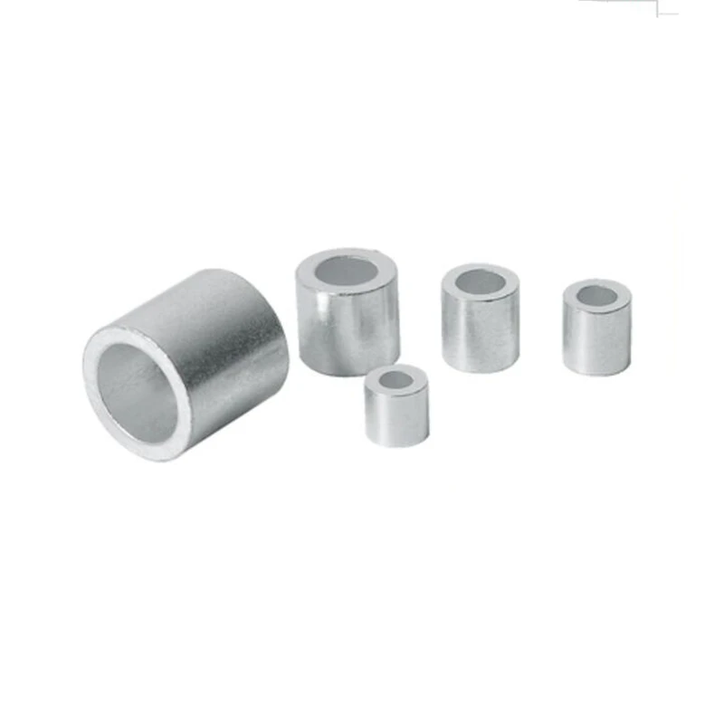 

200pcs 1mm M1 Aluminum Cable Crimps Sleeve Round Hole Ferrule Crimping Loop Oval Wire Rope Clip Swage Fittings