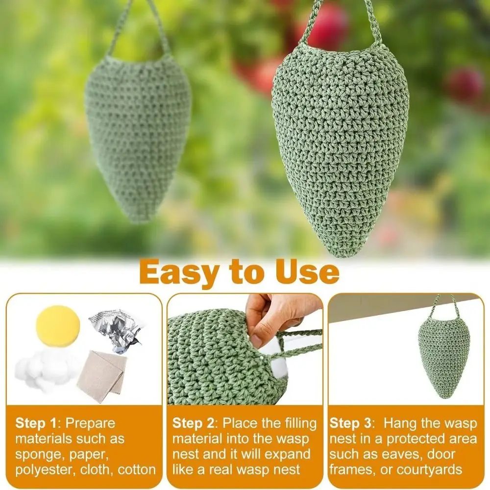 Picture 6: Large Size Crochet Wasp Nest Portable Design Simulation Honeycomb Artificial Honeycomb Ornament Effectively Repelling Wasps
