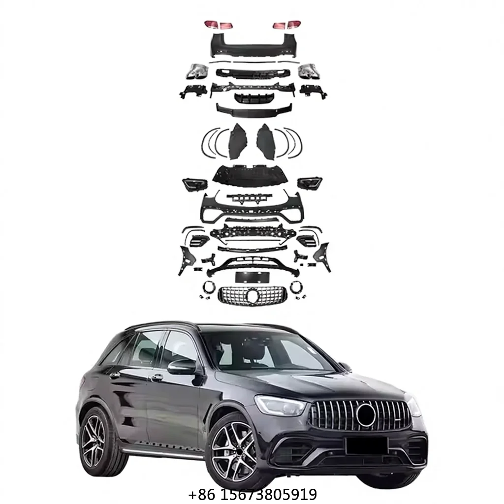 Tuning Old to New GLC63  Conversion Kit for  GLC Class X253 SUV PRE 2015-2019 Bumpers Headlights Exhaust Tips Auto Parts